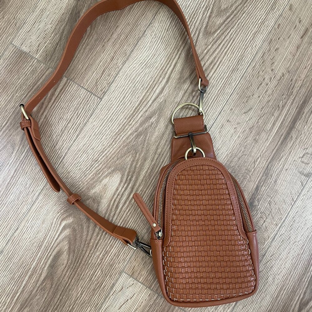 Anthropologie Woven Liberty Sling Bag